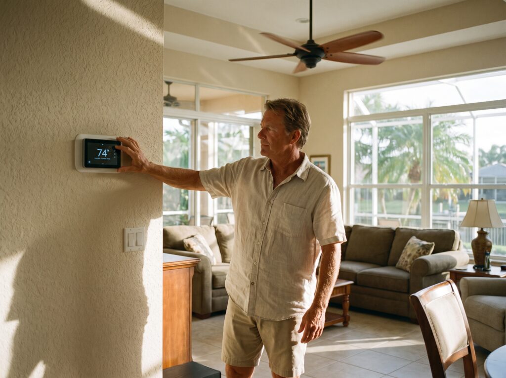 How does solar actually reduce a high summer electric bill in Florida?